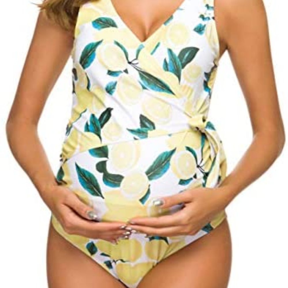 Tempotrek Maternity 1 pc Elegant V Neck Tie Front